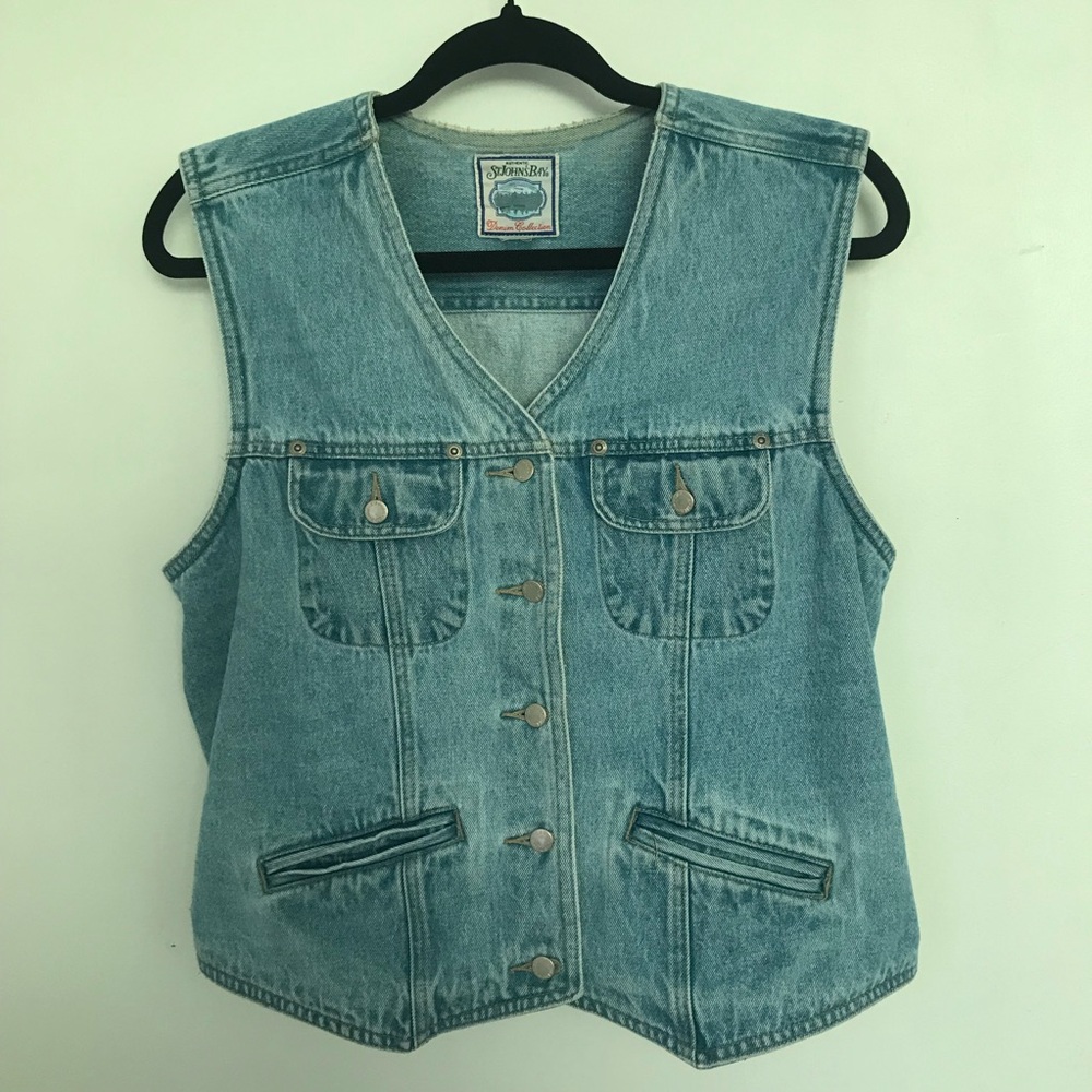 vintage St. john’s bay denim vest